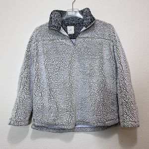 Thread+Supply Women Sherpa Fleece Size M Ivory 1/4 Zip Jacket Pullover Nordstrom